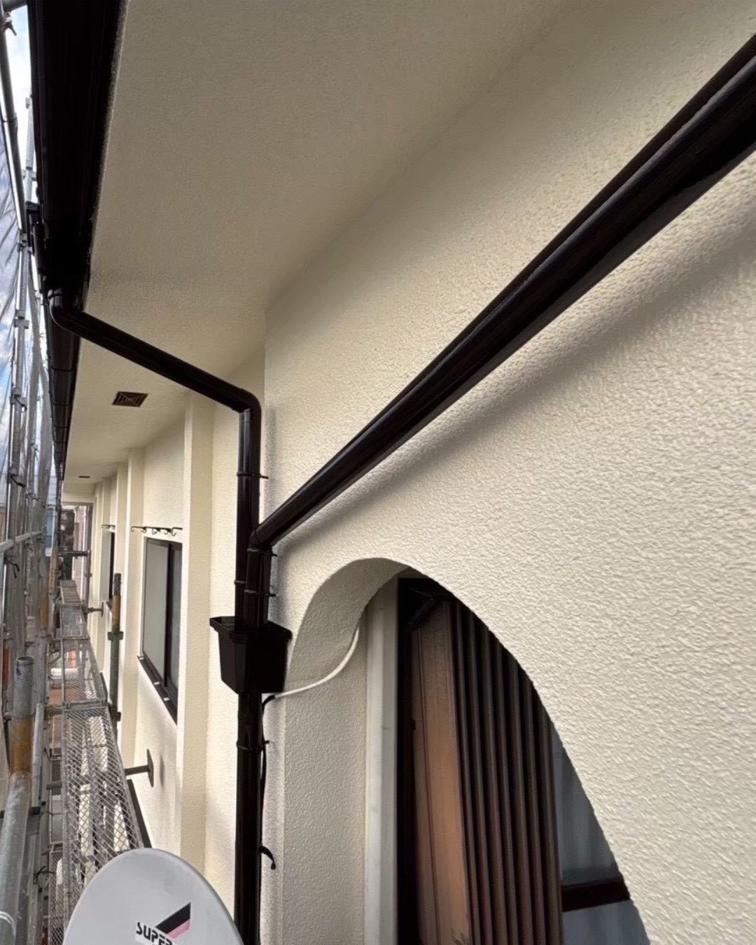 外壁付帯部塗装施工後