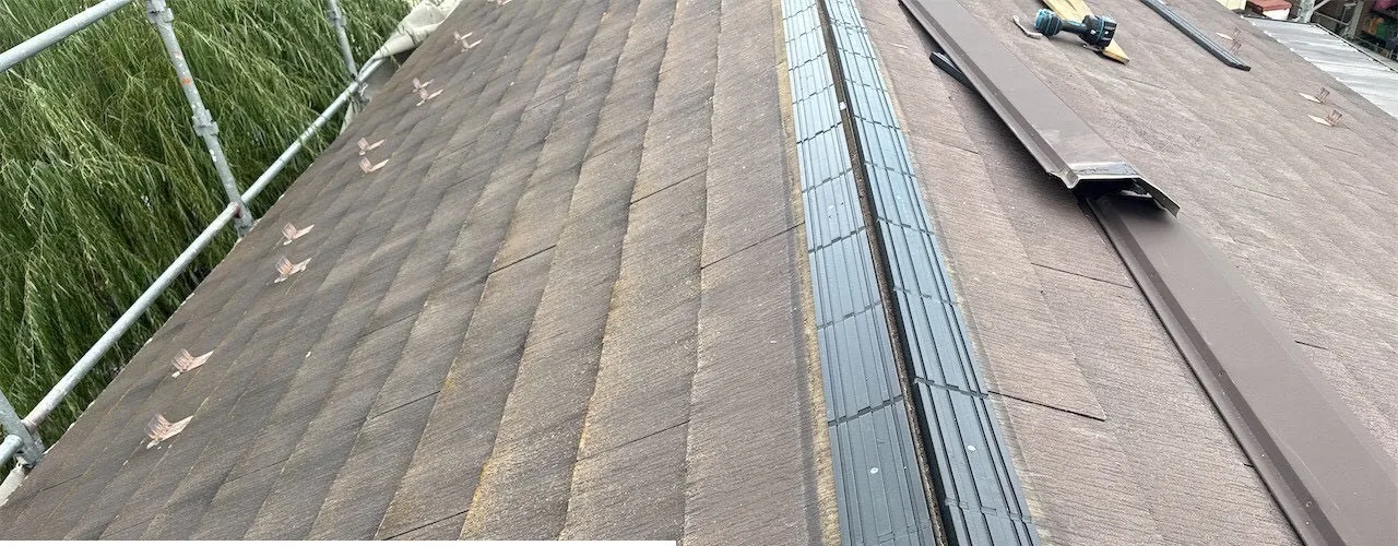 屋根下地の施工状況